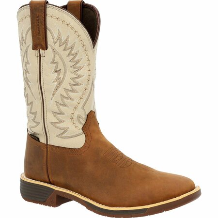 ROCKY Rugged Trail Waterproof Western Boot, BROWN, M, Size 8.5 RKW0366
